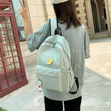 Women's Nylon Printing Backpack Large Capacity School Bag