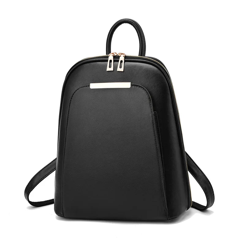 Women's Backpack Travel Large Backpack PU Leather Handbag Schoolbag For Girls