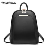 Women's Backpack Travel Large Backpack PU Leather Handbag Schoolbag For Girls