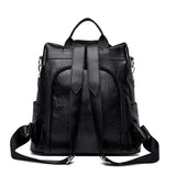 Women's Large PU Leather Backpack for Travel, School & Shoulder Bag