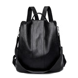 Women's Large PU Leather Backpack for Travel, School & Shoulder Bag