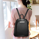 Women's PU Leather Backpack Schoolbag for Girls Shoulder Bag
