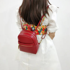 Women's Soft Leather Backpack Vintage Shoulder Bags