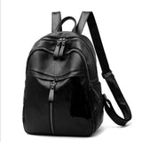 Women's PU Leather Backpack Casual Satchel Rucksack