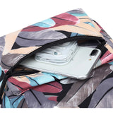 Women's Backpack Feather Print Youth Anti-Theft Travel Packbag