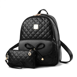 Women's PU Leather Backpack Shoulder Bag Small Girls' Mother Daughter Bags