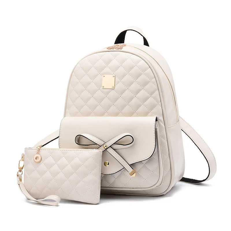 Women's PU Leather Backpack Shoulder Bag Small Girls' Mother Daughter Bags