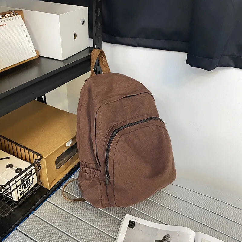 Canvas School Bags for Girls Female Student Backpacks Teenagers