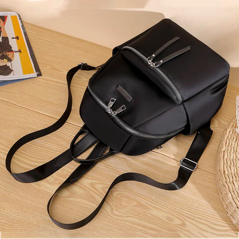 Women's School Backpack Vintage Travel Laptop Nylon Oxford