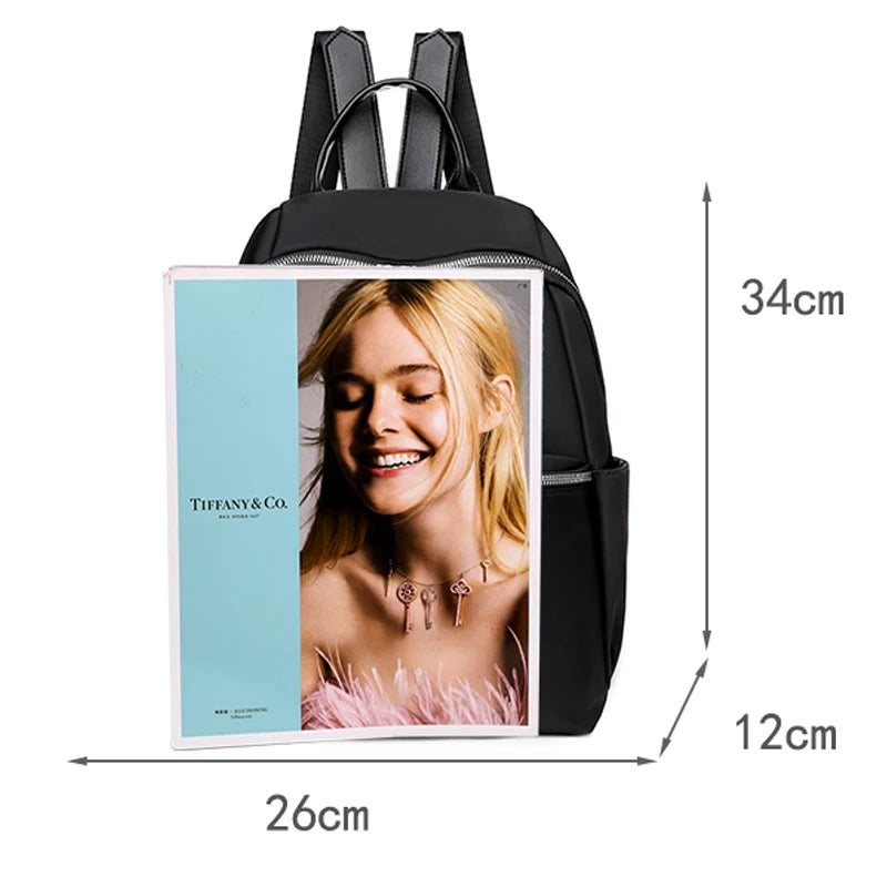 Women's School Backpack Vintage Travel Laptop Nylon Oxford