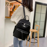 Women's School Backpack Vintage Travel Laptop Nylon Oxford