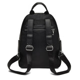 Women's Pu Leather Backpack Large School Girl Handbag