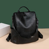 Women's Vintage Leather Backpack School Bag for Girls