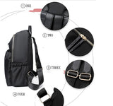 Women's Waterproof Oxford Cloth Backpack Vertical Square