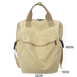 Canvas Women's Backpack for Teenage Girl Boy Schoolbag
