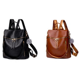 Women's Leather Backpack Purse Large Capacity Travel Shoulder Bag