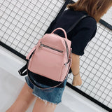 Women's Backpack Soft Leather Schoolbag Casual Shoulder Bag