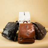 Women's PU Leather Backpack Schoolbag Casual Travel Shoulder Bag