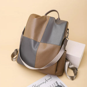 Women's Large Capacity Leather Backpack