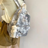 Women's Backpack Large Capacity Canvas Student School Bag