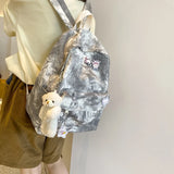 Women's Backpack Large Capacity Canvas Student School Bag