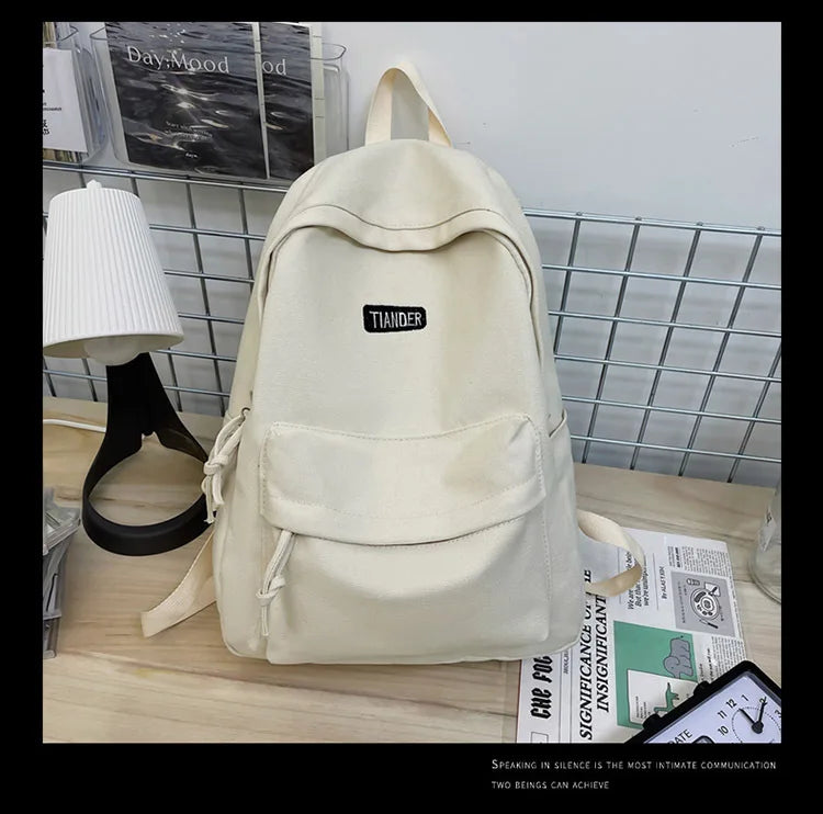 Canvas Backpack for School Teenagers Girls Woman Rucksack Mochila