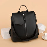 Women's PU Leather Backpack Large Capacity School Bag