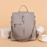 Women's PU Leather Backpack Large Capacity School Bag