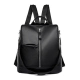 Women's PU Leather Backpack Large Capacity School Bag