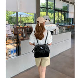 Women's Backpack PU Material High-capacity Schoolbag Slightly Waterproof