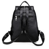 Leather Pu Backpack for Men and Women - School Laptop Travel Bag