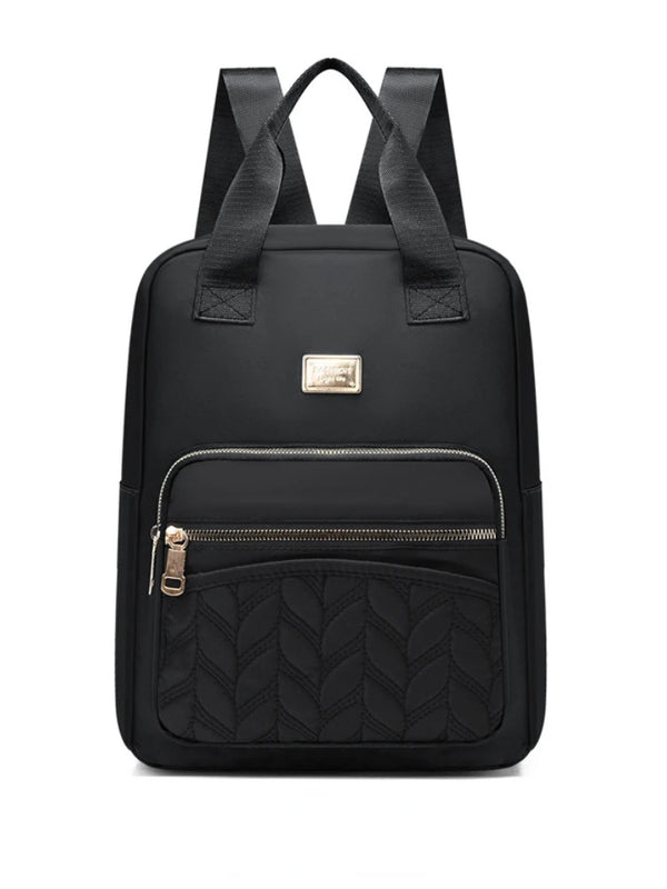 Women's Solid Travel Backpack Nylon Schoolbag for Women