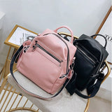 Women's PU Leather Shoulder Bag Backpack