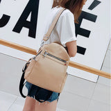 Women's PU Leather Shoulder Bag Backpack