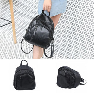 Women's PU Leather Travel Backpack School Bag