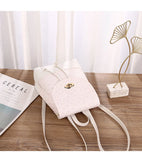 Women's Ostrich Pattern Backpack Multifunctional Small School Shoulder Bag