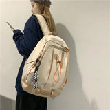 Canvas Student School Bag for Teenagers Large Capacity