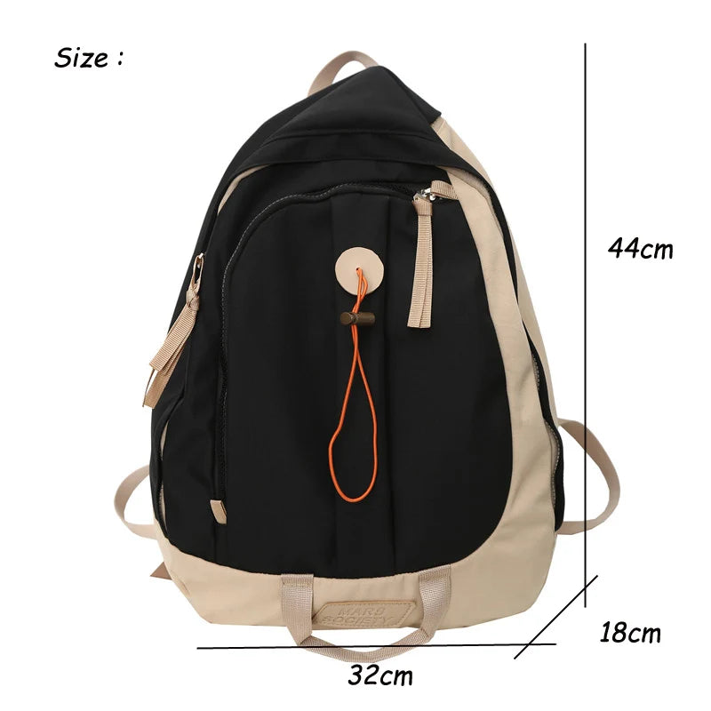 Canvas Student School Bag for Teenagers Large Capacity