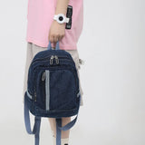 Denim Women's Backpack Small Female Bagpack Bookbag School Teenagers Girls
