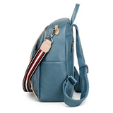 Soft Leather Women's Backpack Large Capacity Beige