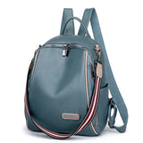 Soft Leather Women's Backpack Large Capacity Beige