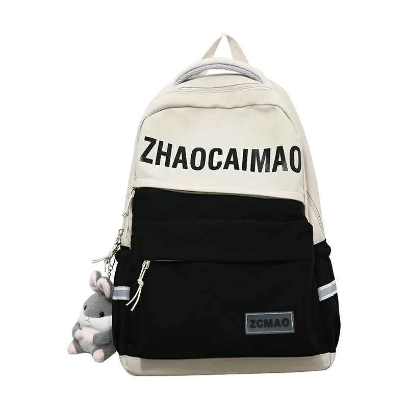 Women's Solid Backpack for Travel and School
