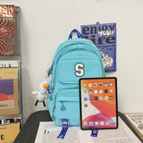 Women's Solid Backpack for Teenage Girl Book Knapsack