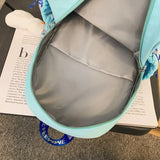 Women's Solid Backpack for Teenage Girl Book Knapsack