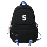 Women's Solid Backpack for Teenage Girl Book Knapsack