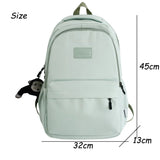 Solid Women's Backpack Casual Travel Bag High Schoolbag for Teenage Girl