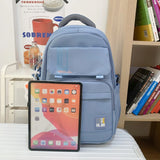 Women's Solid Multi-pocket Backpack