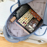 Women's Solid Multi-pocket Backpack