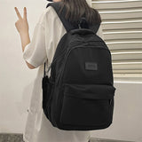 Women's Solid Backpack Casual Travel Bag High Schoolbag for Teenage Girl