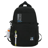 Women's Solid Multi-pocket Backpack
